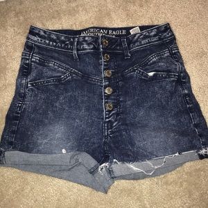 American Eagle High Waisted Button Up Shorts